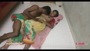 hindi telugu village couple making love passionate hot sex on the floor in saree